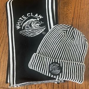 COPY - COPY - White Claw hat and scarf set.  Unisex Never worn.